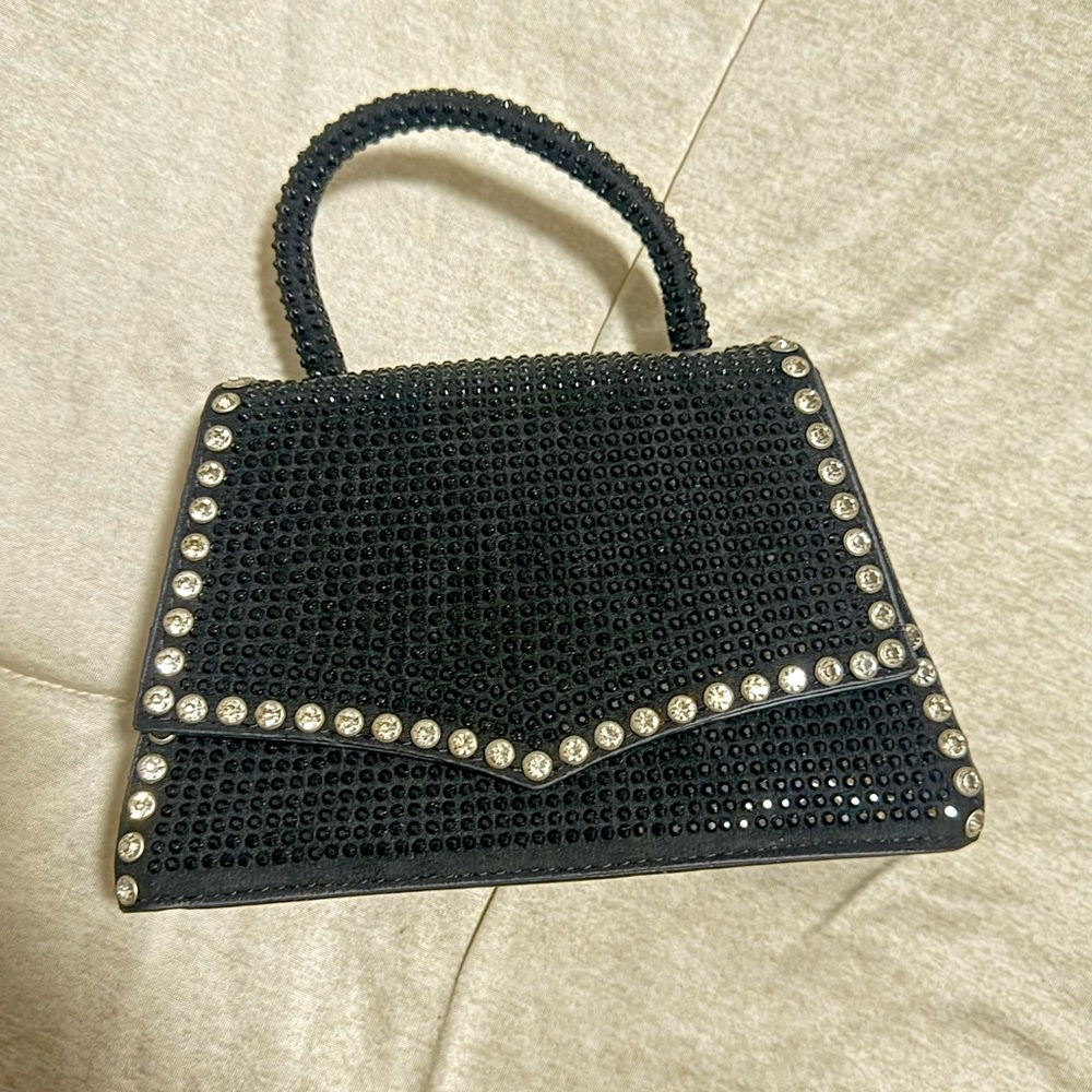 Elegant Black Studded Handbag